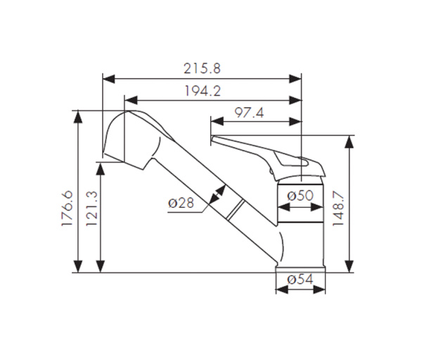 22066 Смеситель KAISER Safira для кухни 