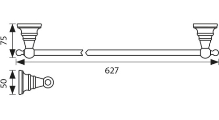 KH-2207 Держатель полотенца KAISER 