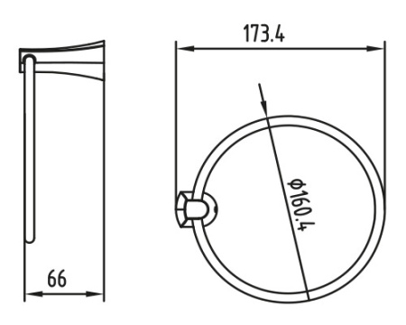 KH-2021 Держатель полотенца KAISER 