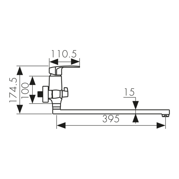 68055 Смеситель KAISER Glory для ванны