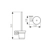 KH-1706 Держатель для туалетного ёршика настенный KAISER