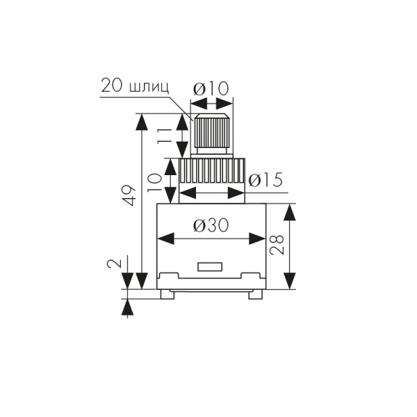 6052 Дивертор KАISER Ø30 для смес. 35282
