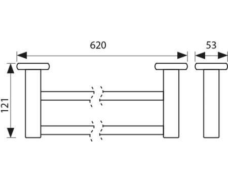 KH-4708 Держатель полотенца 2-х уровневый KAISER 