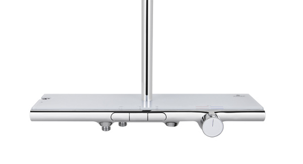 08777 Душевая система KAISER Sano с полкой, с термостатом и гигиеническим душем