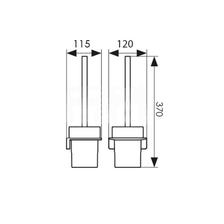 KH-2726 Держатель для туалетного ёршика настенный KAISER