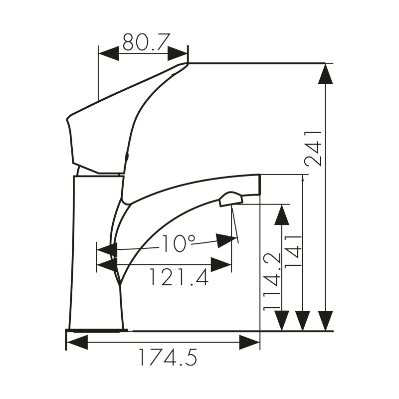 71011 Смеситель KAISER Calla для раковины 