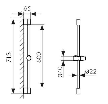 R-1140  Стойка KAISER из нержавеющей стали